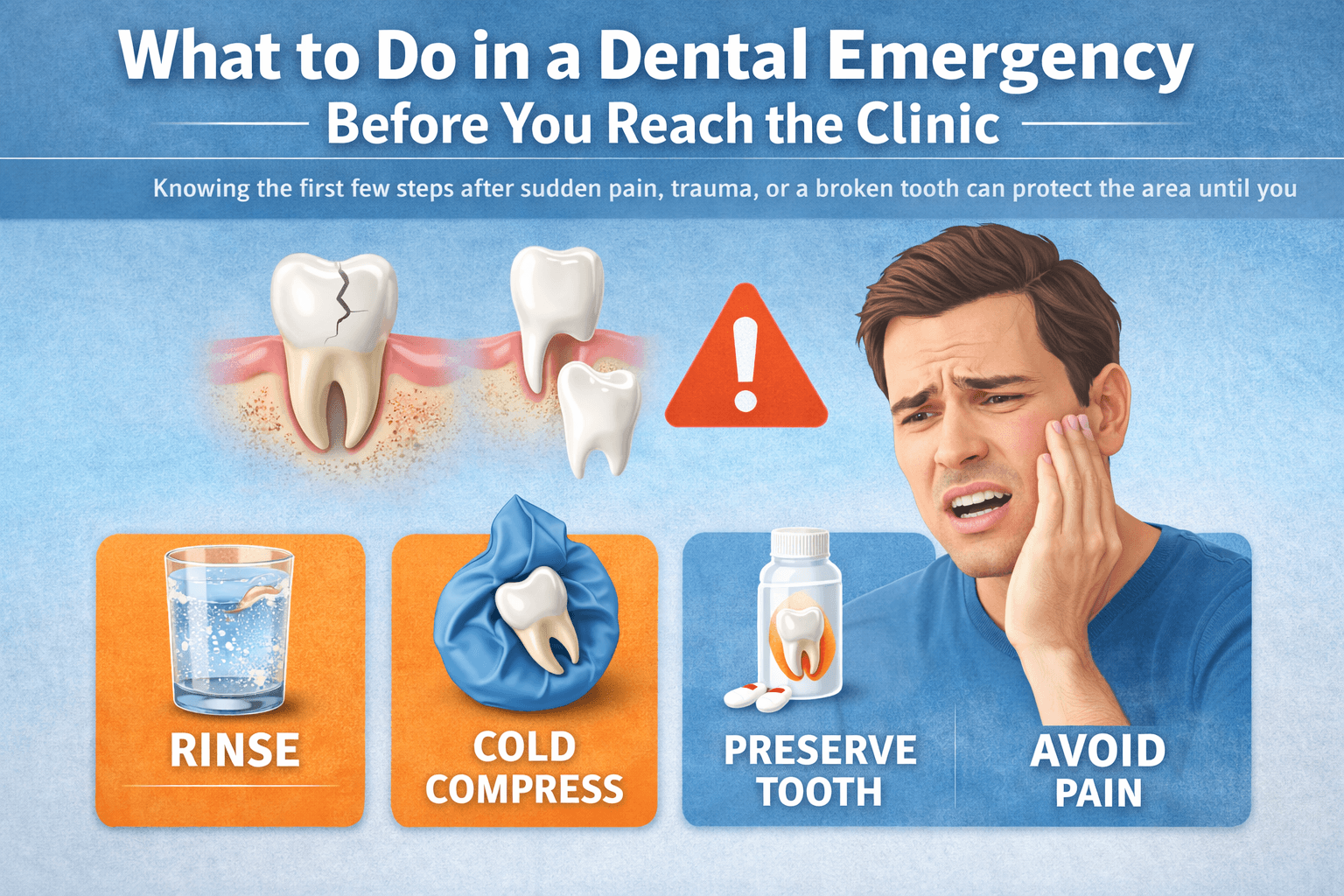 What to Do in a Dental Emergency Before You Reach the Clinic